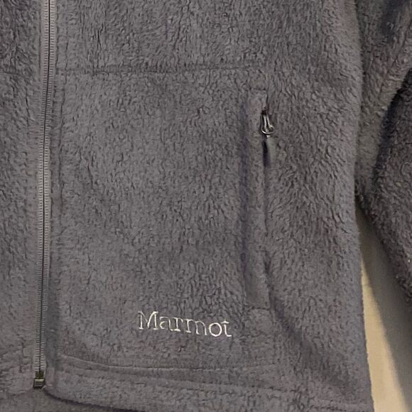 MARMOT fuzzy high neck full zip jacket M/M - Picture 3 of 10